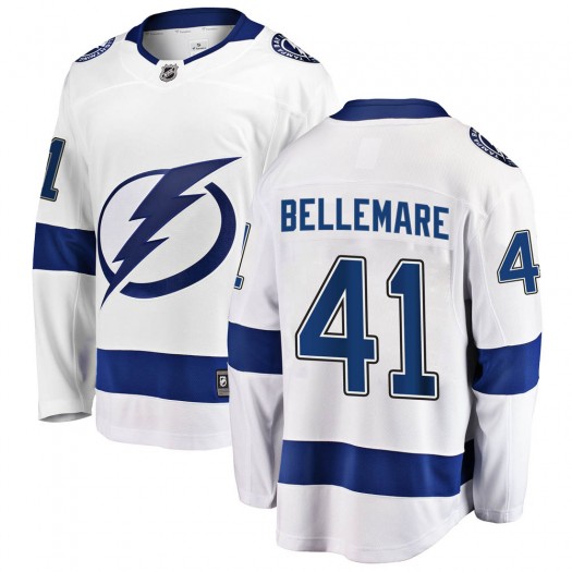 Pierre-Edouard Bellemare Tampa Bay Lightning Men's Fanatics Branded White Breakaway Away Jersey