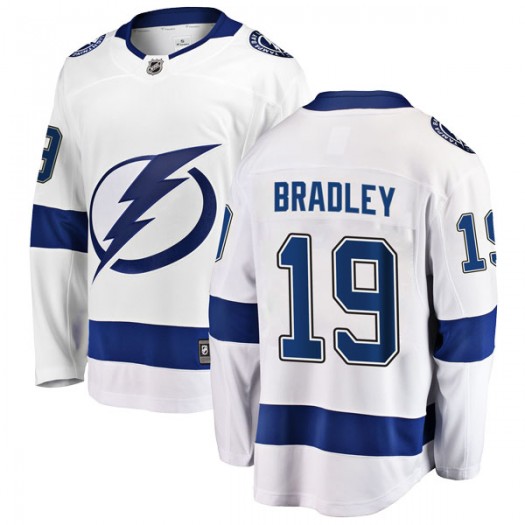Brian Bradley Tampa Bay Lightning Men's Fanatics Branded White Breakaway Away Jersey