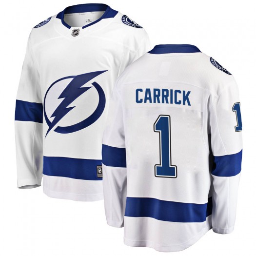 Trevor Carrick Tampa Bay Lightning Men's Fanatics Branded White Breakaway Away Jersey