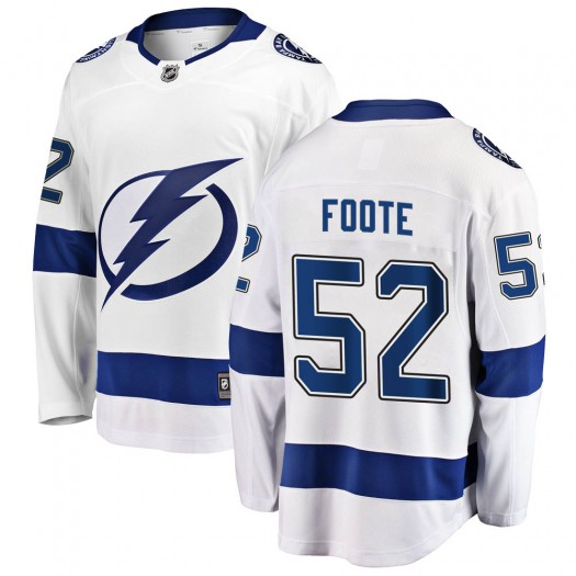 Cal Foote Tampa Bay Lightning Men's Fanatics Branded White Breakaway Away Jersey
