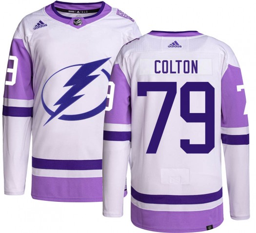 Ross Colton Tampa Bay Lightning Men's Adidas Authentic Hockey Fights Cancer Jersey