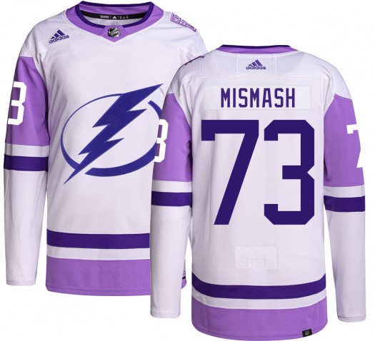 Grant Mismash Tampa Bay Lightning Men's Adidas Authentic Hockey Fights Cancer Jersey