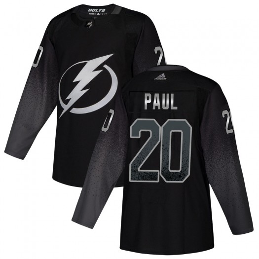 Nicholas Paul Tampa Bay Lightning Youth Adidas Authentic Black Alternate Jersey