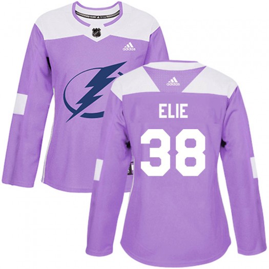 Remi Elie Tampa Bay Lightning Women's Adidas Authentic Purple Fights Cancer Practice Jersey