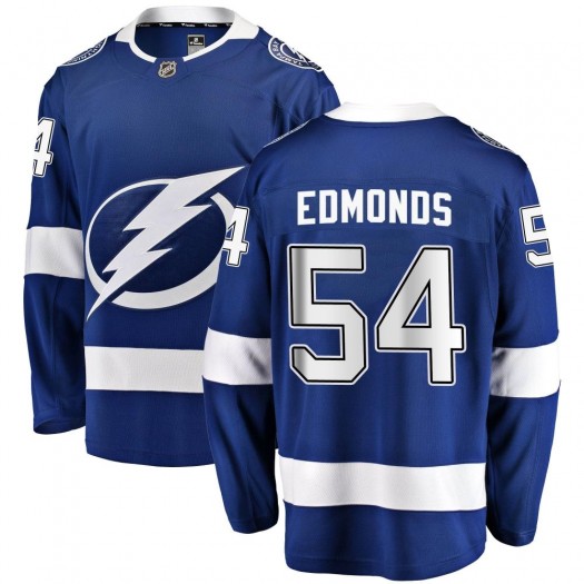 Lucas Edmonds Tampa Bay Lightning Men's Fanatics Branded Blue Breakaway Home Jersey