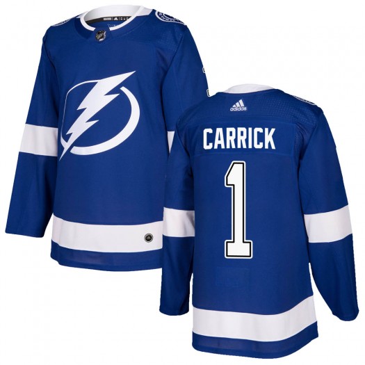 Trevor Carrick Tampa Bay Lightning Men's Adidas Authentic Blue Home Jersey