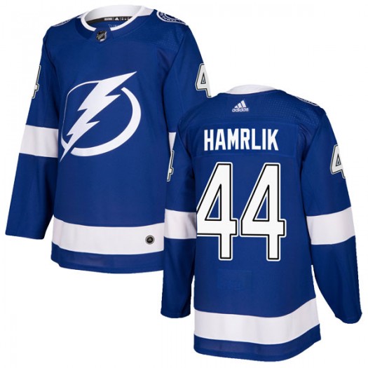 Roman Hamrlik Tampa Bay Lightning Men's Adidas Authentic Blue Home Jersey