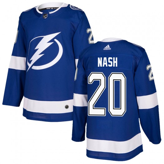 Riley Nash Tampa Bay Lightning Men's Adidas Authentic Blue Home Jersey