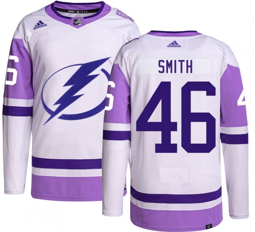 Gemel Smith Tampa Bay Lightning Youth Adidas Authentic Hockey Fights Cancer Jersey