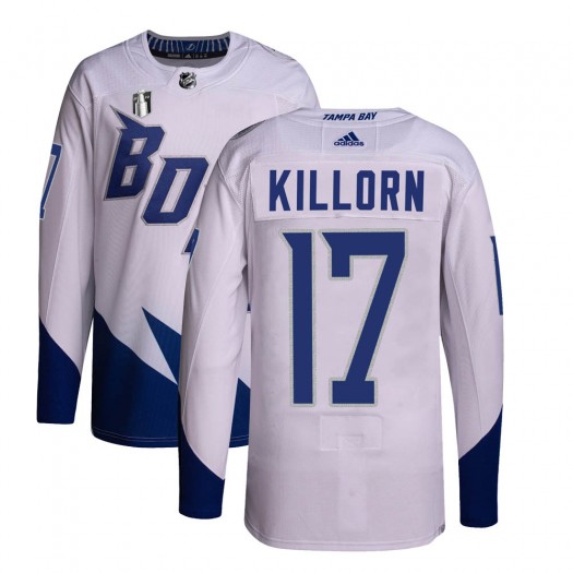 Alex Killorn Tampa Bay Lightning Men's Adidas Authentic White 2022 Stadium Series Primegreen 2022 Stanley Cup Final Jersey