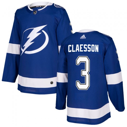 Fredrik Claesson Tampa Bay Lightning Youth Adidas Authentic Blue Home Jersey