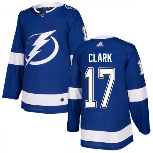 Wendel Clark Tampa Bay Lightning Youth Adidas Authentic Blue Home Jersey