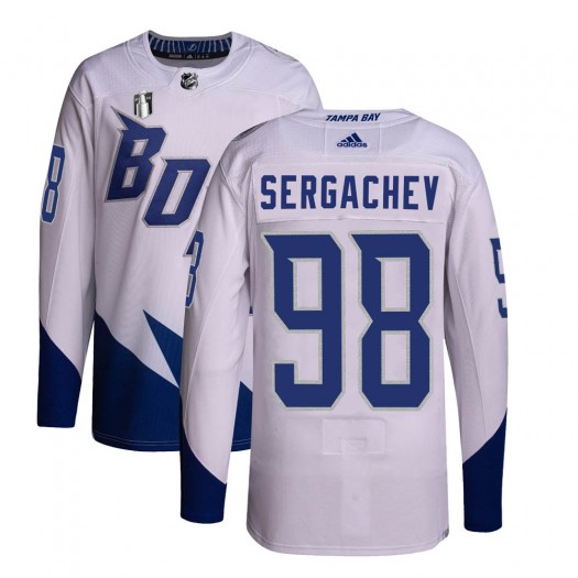 Mikhail Sergachev Tampa Bay Lightning Youth Adidas Authentic White 2022 Stadium Series Primegreen 2022 Stanley Cup Final Jersey