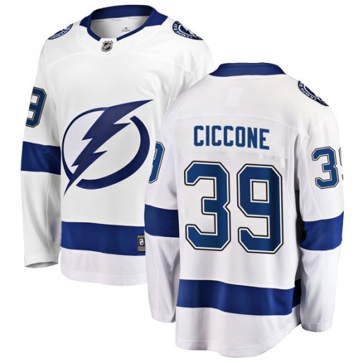 Enrico Ciccone Tampa Bay Lightning Youth Fanatics Branded White Breakaway Away Jersey