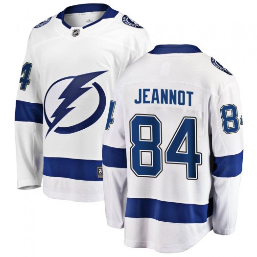 Tanner Jeannot Tampa Bay Lightning Youth Fanatics Branded White Breakaway Away Jersey
