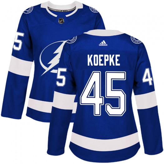Cole Koepke Tampa Bay Lightning Women's Adidas Authentic Blue Home Jersey