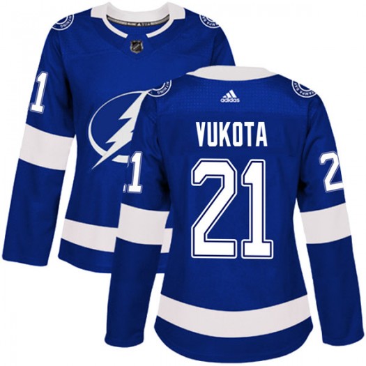 Mick Vukota Tampa Bay Lightning Women's Adidas Authentic Blue Home Jersey