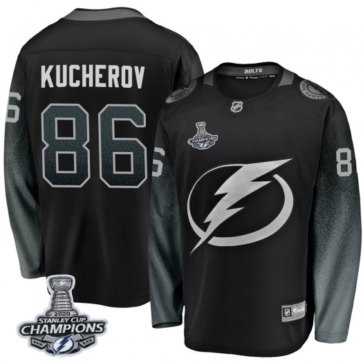 Nikita Kucherov Tampa Bay Lightning Men's Fanatics Branded Black Breakaway Alternate 2020 Stanley Cup Champions Jersey