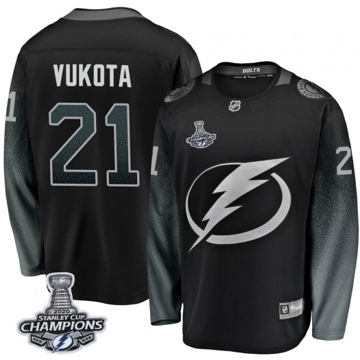 Mick Vukota Tampa Bay Lightning Men's Fanatics Branded Black Breakaway Alternate 2020 Stanley Cup Champions Jersey