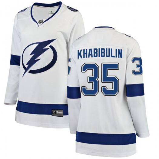 Nikolai Khabibulin Tampa Bay Lightning Women's Fanatics Branded White Breakaway Away Jersey