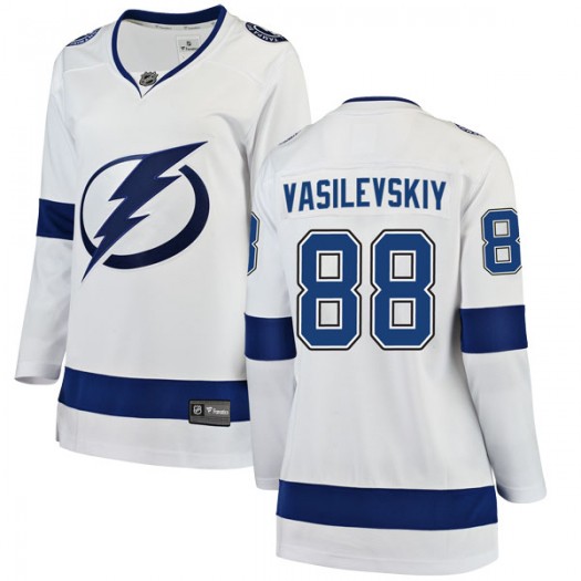 Andrei Vasilevskiy Tampa Bay Lightning Women's Fanatics Branded White Breakaway Away Jersey