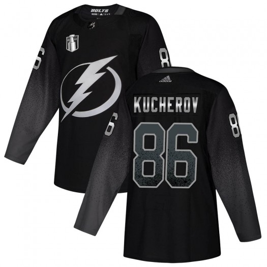 Nikita Kucherov Tampa Bay Lightning Youth Adidas Authentic Black Alternate 2022 Stanley Cup Final Jersey