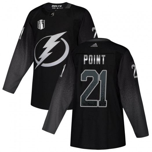 Brayden Point Tampa Bay Lightning Youth Adidas Authentic Black Alternate 2022 Stanley Cup Final Jersey