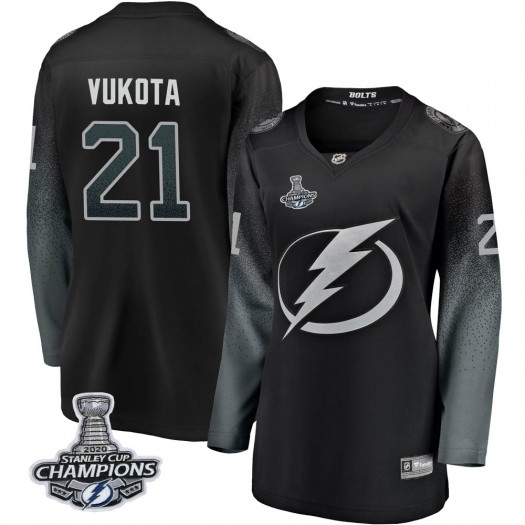 Mick Vukota Tampa Bay Lightning Women's Fanatics Branded Black Breakaway Alternate 2020 Stanley Cup Champions Jersey